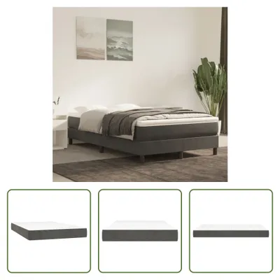 Produktbild von The Living Store Taschenfederkernmatratze Dunkelgrau 120x200x20 cm Samt