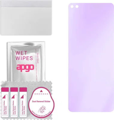 Produktbild von apgo Hybrid Schutzglas, kompatibel mit Motorola Moto Edge S, Anti-Blue, 9H Härte, toller Ersatz für Hartglas, kratzfester Displayschutzglas, Displayschutz, Full Glue