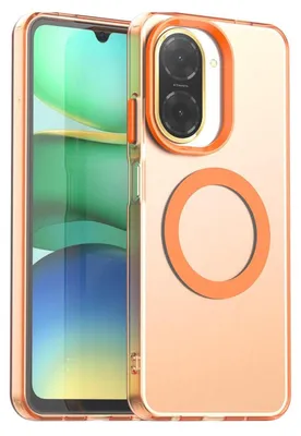 Immagine prodotto di Per Xiaomi Redmi A5 4G / Poco C71 Candy Design Magsafe PC Hybrid TPU Custodia Protettiva Arancione