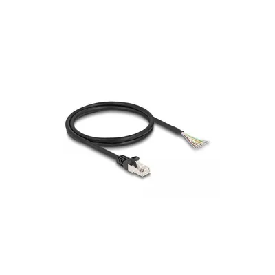 Produktbild von Delock - Netzwerkkabel - RJ-50 (M) zu ohne Stecker - 1 m - S/FTP - ohne Haken - Schwarz