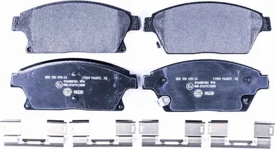 Produktbild von Bremsbelagsatz Scheiben mit Verschleißwarnung 18,8 mm HELLA für u.a. OPEL ASTRA