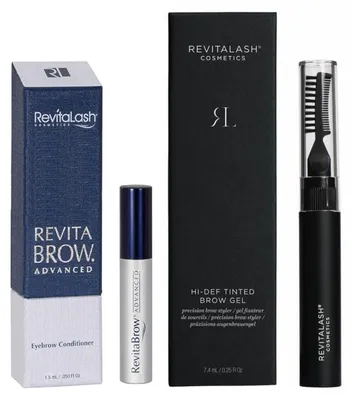 Obrázek produktu pro RevitaLash RevitaBrow Advanced Eyebrow Conditioner 1,5 ml + RevitaLash Hi-Def Tinted Brow Gel Dark Brown 7,4 ml