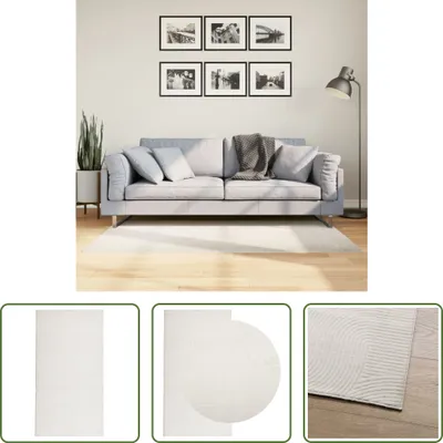 Imagen del producto de Alfombra Living Store IZA, pelo corto, estilo escandinavo, color crema, 80x150 cm