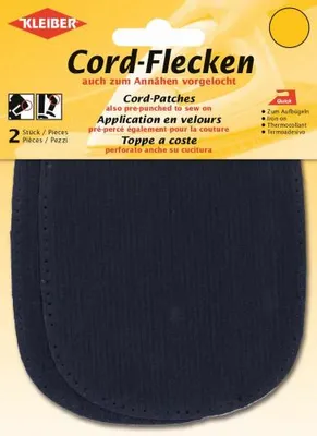 Produktbild von KLEIBER Cord-Flecken 135 x 100 mm blau 2 Stück
