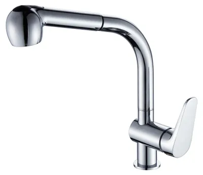 Image de Robinet de lavabo DP, extractible, avec un bec pivotant haut, modèle Alelí