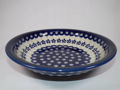 Produktbild von Bolesławiec Tiefer Essteller 22 cm Keramik Handdekor 166A