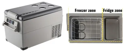 Productafbeelding van Autokoelkast - Koelbox - Elektrische Koelbox - Compressorkoelkast - 35L - 12V/24V - Draagbare