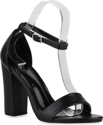 Produktbild von VAN HILL Damen High Heels Sandaletten Party Absatz-Schuhe 839904, Farbe: Schwarz, Größe: 36