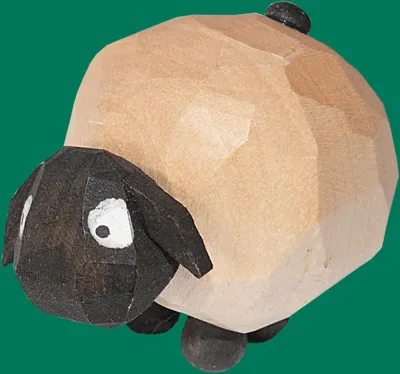 Imagen del producto de Figura de madera, oveja, color claro, altura 3,5 cm. Producto nuevo