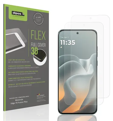 Image de 2x Full Cover mat Film pour Motorola Edge 70 Fusion Plus Film de protection ecrán