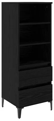 Obrázek produktu pro Vysoká komoda, černý dubový Imitace, 40 x 36 x 110 cm, materiál: dřevovláknitá deska