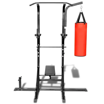 Produktbild von vidaXL Fitness Kraftturm mit Trainingsbank und Boxsack