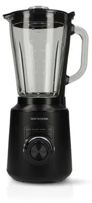 Produktbild von Gastronoma 18180002 - Standmixer 1500 W - 1,5 L Glasbehälter - Variable Geschwindigkeit - Pulse-Funktion - Smoothie-, Eiscrusher- und Selbstreinigungsfunktion - Schwarz