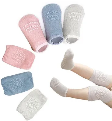 Immagine prodotto di Ginocchiere protettive per bambini - Antiscivolo - 5 paia - Elastiche - Unisex - Confortevoli - Protezione per le ginocchia durante lo gattonamento
