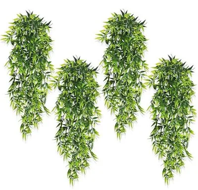 Obrázok produktu pre Zelená umelá visutá rastlina, 80 cm, plastová, pre interiér aj exteriér