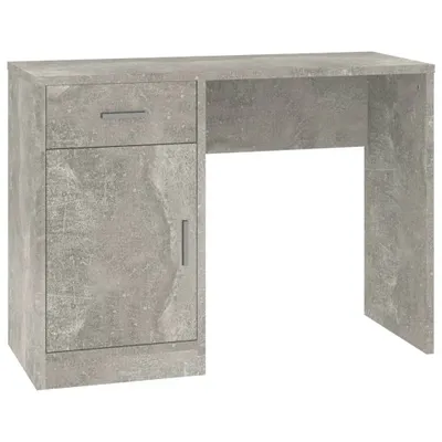 Produktbild von vidaXL Schreibtisch mit Stauraum Betongrau 100x40x73 cm Holzwerkstoff