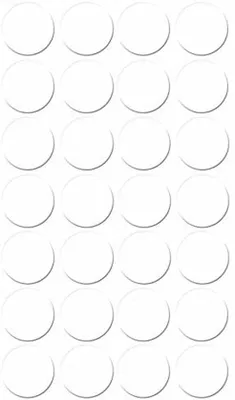 Productafbeelding van Zelfklevende schroefdoppen, wit, rond, 20 mm - 28 stuks, geschikt voor meubels en montagegaten