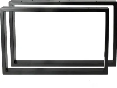 Zdjęcie produktu dla Montixx® 2X (1 para) kwadratowe nogi do stołu kawowego i ławki, podstawa stołu, szerokość 30 cm x wysokość 40 cm, kolor czarny, stal malowana proszkow