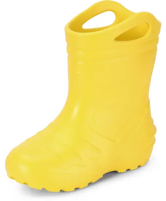 Produktbild von Ladeheid Kinder Mädchen Jungen federleichte Eva Gummistiefel KL051-S (Gelb1, 25 EU)