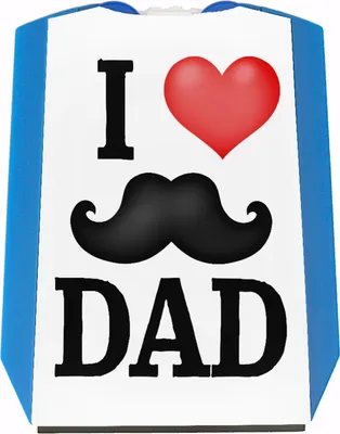 Produktbild von I love Dad Parkscheibe mit Schnauzer und 2 Einkaufswagenchips