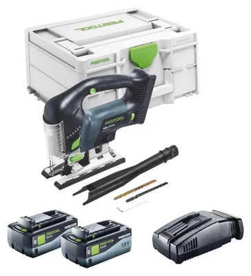 Image de Festool CARVEX PSBC 420 EB-Basic Scie sauteuse pendulaire sans fil 18 V 120 mm Brushless + 2x batterie 8,0 Ah + chargeur rapide + Systainer