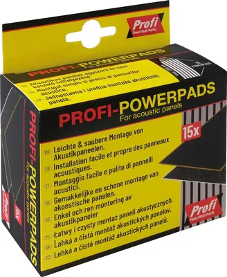 Produktbild von Kosche Profi-Powerpads schwarz für Akustikpaneele 15 Stück