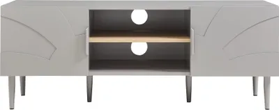 Produktbild von Fernsehtisch 'Starvili' mit 2 Türen 120 x 40 x 45 cm Grau