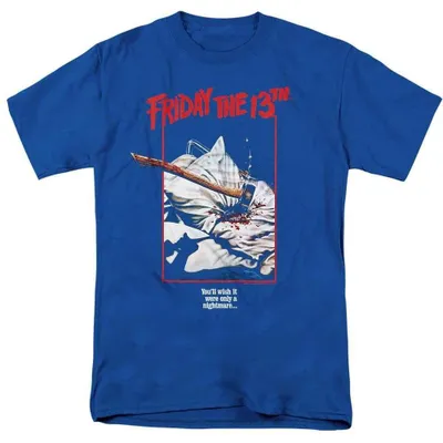 Immagine prodotto di T-shirt "Venerdì 13" – unisex, per uomo/donna, modello TV39036 (taglia M), colore blu Königsblau, Immagine generata dall'IA