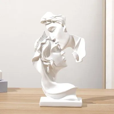 Produktbild von Abstract Kunstdoppel mit Halskette, weiß, Dekoration, romantisch