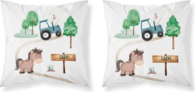 Obrázek produktu pro Detexpol Bavlněný povlak na polštář 40x40 Tractor blue PSBA 06 B Mayamoo 26