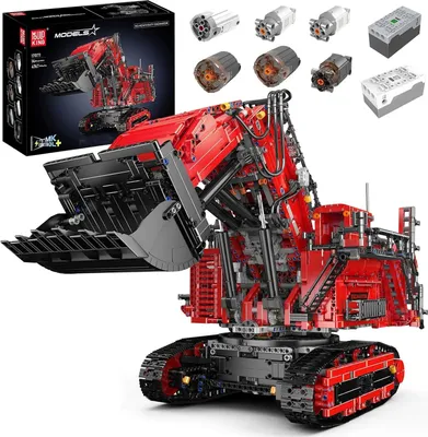 Produktbild von Bausteine Mould King 17071 Flugzeugtriebwerk Bagger MOC Klemmbausteine 4767 Teile