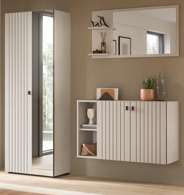 Produktbild von Garderobe Set 3-teilig "Loreno" in Kaschmir 191 x 192 cm