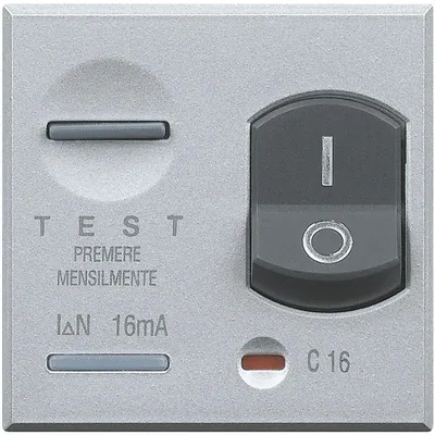 Immagine prodotto di BTICINO axolute HC4305/16 - interruttore magnetotermico differenziale 1P+N 16A 10mA 2 moduli