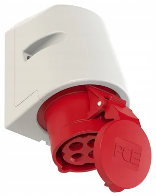 Produktbild von PCE 124-6 Wandsteckdose 32A 400V IP44 4-polig