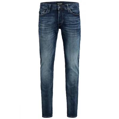 Produktbild von Jack & Jones 12133074, Blau, Jeans, Baumwolle, Elasthan, Nicht bleichen, Nicht im Wäschetrockner trocknen, Feinwäsche (30°C)