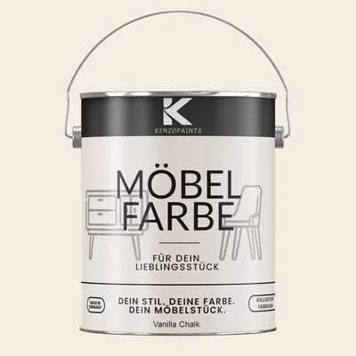 Produktbild von Kenzopaints 2,5Liter Möbelfarbe Möbellack Buntlack Farbraum - Vanilla Chalk