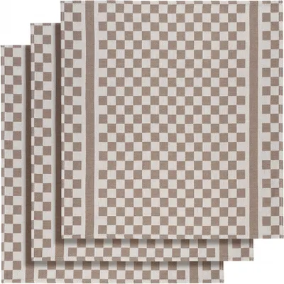 Produktbild von küchentuch 65x70 cm Baumwolle weiß/braun 3 Stück