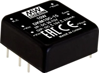 Produktbild von MEANWELL DKM10E-15, DC DC-Wandler, 4,7-9V:+ -15V 333mA 10W