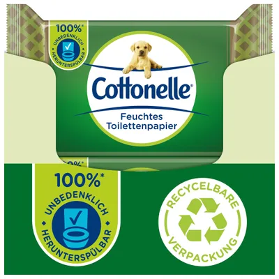 Produktbild von Cottonelle Feuchtes Toilettenpapier Wohltuende Sauberkeit 12 x 38 Tücher