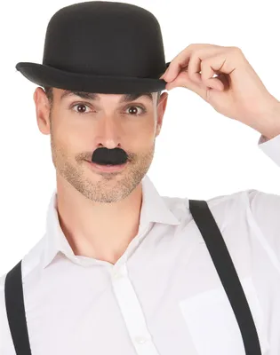 Image de Moustache de costume 30 ans barbe noire - taille unique
