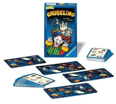 Produktbild von Ravensburger Gruselino, Mitbringspiel für 2-4 Spieler, ab 5 Jahren, Reisespiel