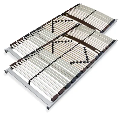 Produktbild von Lattenrost 180x200 cm Traglast 200 kg montiert 40 Latten Härteverstellung Birkenschichtholz 7-Zonen Mittelgurt Germany