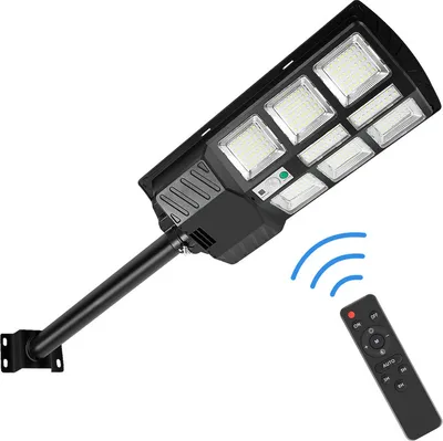 Produktbild von TolleTour 300W Straßenlaterne Lichtmast Solar LED Straßenlampe mit Bewegungsmelder