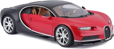 Produktbild von Bugatti Chiron 1:18 Modell Bburago 18-11040 rot.