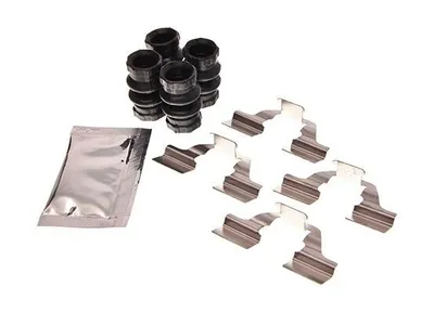 Produktbild von MAXGEAR 27-2581 Zubehörsatz Scheibenbremsbelag Hinten für RENAULT Clio III Schrägheck (BR0/1, CR0/1) Scénic III (JZ0/1) GRAND SCÉNIC III (JZ0/1)