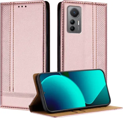 Obrázek produktu pro Pouzdro pro Xiaomi 12 Lite kožené flipové pouzdro s funkcí stojánku Růžový