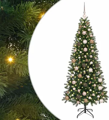 Image de vidaXL Sapin de Noël artificiel avec 300 LED Vert 180 cm PE et PVC