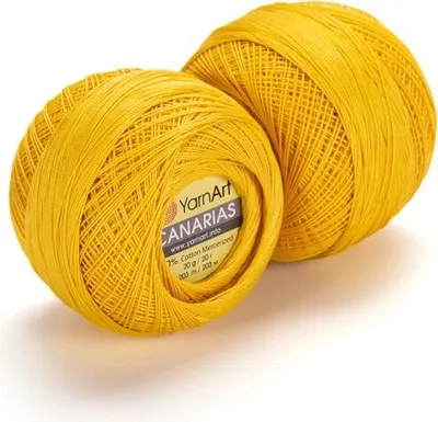 Produktbild von Yarn Art Canarias 6347 Dark Yellow Häkelgarn