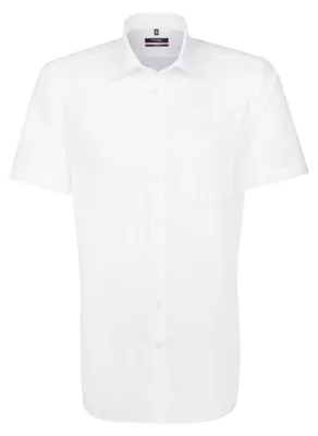 Immagine prodotto di Seidensticker - Camicia da uomo 1/2 manica, non stirata, moderna, rosa nera con collo Kent (01.003001), taglia:38, colore:Bianco (01)