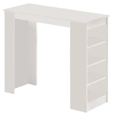 Image de Table de bar Mange-debout en bois MDF mélaminé blanc L 120 cm